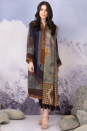 FW-38-21-BLUE Alkaram Winter Collection 2021